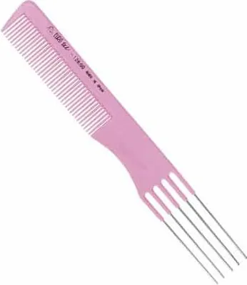 Zdjęcie produktu dla Grzebień fryzjerski 5 metalowych zębów 19,5 cm MIX COLORS EUROSTIL