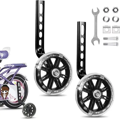 Imagen del producto de Ruedas de apoyo para bicicletas infantiles de 12 a 20 pulgadas, robustas, con ruedas de goma, para un aprendizaje seguro