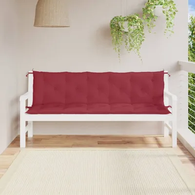Immagine prodotto di The Living Store Cuscini per panca da giardino 2 pz. Tessuto Oxford rosso vino 180x50x7 cm