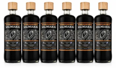 Produktbild von Koskenkorva Salmiakki Likör 6x 0,5L – Finnischer Likör mit skandinavischer salziger Lakritze, 21% Vol.- [Enthält Sulfite]