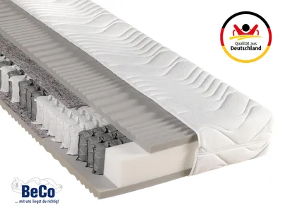 Produktbild von BeCo Maxima Plus, 80 x 200 cm, H4, 22 cm, Taschenfederkernmatratze, Stiftung Warentest “GUT” (getestet in 90×200 cm H3, 10/2023)