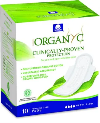 Obrázek produktu pro Organyc bio dámské vložky noční (10 ks) velikost balení: kusové balení