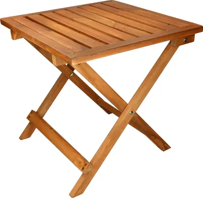 Obrázek produktu pro ECD Germany Zahradní stůl, 46x46x46 cm, hnědý, z borovicového dřeva, skládací, masivní, pro váš balkon terasu nebo zahradu, dřevěný stůl balkonový stůl skládací stůl odkládací stůl kempinkový stůl stůl zahradní nábytek