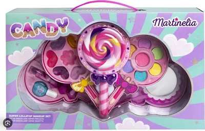 Produktbild von MARTINELIA | Detská sada na líčenie, kozmetická paleta pre dievča, očné tiene, hranie rolí pre deti | Lollipop Palette