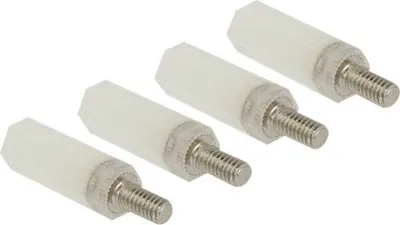Produktbild von Delock Abstandshalter M4 x M4, Sechskant, Innen / Außen, 20 mm natur 4 Stück