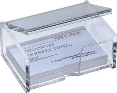 Image de Boîte pour cartes de visite Acrylique transparent Paquet de 20 pièces