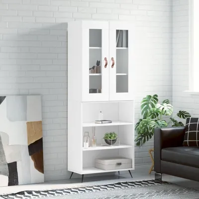 Produktbild von vidaXL Highboard Weiß 69,5x34x180 cm Holzwerkstoff