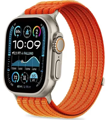Image de Bracelet en nylon pour Apple Watch 49/46/45/44 mm, marque Tech-Protect, couleur orange