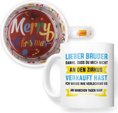 Produktbild von 22Feels Weihnachtsgeschenk Grosser Bruder Geschenk Geschwister Tasse Jungs Männer Haferl Teenager Bruderherz Weihnachten