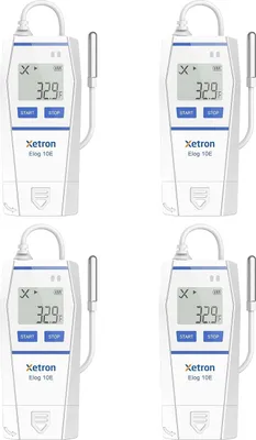 Immagine prodotto di Registratore di temperatura Xetron Elog10E con sensore esterno -30°C a 70°C, 4 pezzi