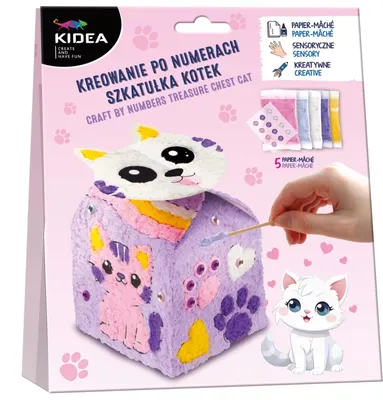 Zdjęcie produktu dla Kreowanie po numerach Szkatułka Kotek Kidea