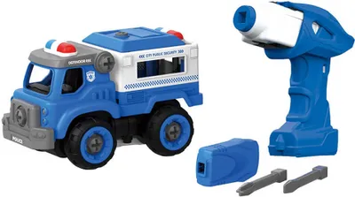 Produktbild von Polizeiauto Kinderspielzeug zum Selberzusammenbauen