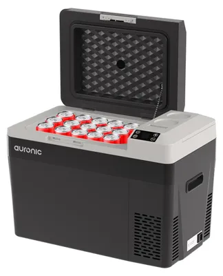 Produktbild von Auronic Elektrische Kühlbox - Gefrierbox - Kompressor - 12V 230 Volt - Camping Kühlschrank - Auto - 30L - Schwarz/Grau