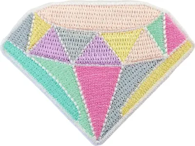 Produktbild von Aufnäher - Diamant - Juwel - bunt pastell - Patch