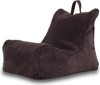 Produktbild von Ecopuf Fuzzy, Sessel Chaise Longue, Sitzsäck Bean Bag 60x80, Dunkelbraun Sz29, 60x80
