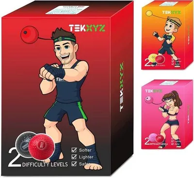 Productafbeelding van Boksenreflexbal Set voor Reactietraining - Perfect voor Behendigheid en Coördinatie