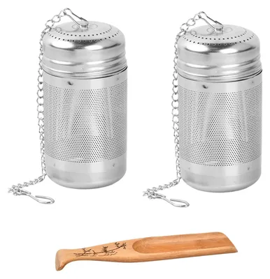 Zdjęcie produktu dla Omgoods - 2 sztuki zaparzacze do herbaty ze stali nierdzewnej - sitka do herbaty z haczykiem do zawieszania