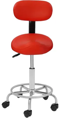 Immagine prodotto di Sedia da ufficio ergonomica, regolabile in altezza, rotazione a 360°, rossa