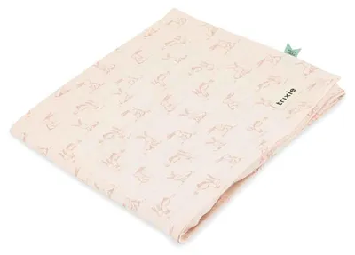 Immagine prodotto di Trixie tessuto di mussola per neonati 110x110cm Rosy Rabbit rosa cotone
