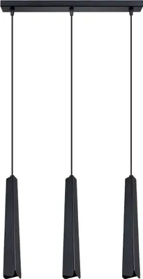 Produktbild von Hängeleuchte PRYSM 3L schwarz 3xG9 8W Stahl 120x5x45cm Sollux Lighting
