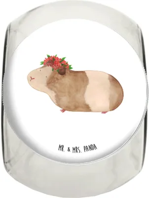 Produktbild von Mr. & Mrs. Panda Bonboniere Meerschweinchen Weisheit L 870ml - Weiß - Geschenk, Wunder, Tiermotive, Teedose, Kaffeedose, Vorratsglas, Motivation, Süßigkeiten Glas, Spruch