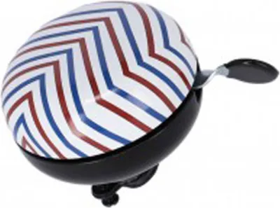 Produktbild von XLC DD-M09 Mingun Fahrradglocke Stripes Ø 83 mm, blau/rot/weiß