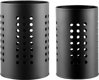 Imagen del producto de Juego de soportes para cubiertos, de 2 piezas, de acero inoxidable, con diámetros de 12 cm y 10 cm, para la cocina