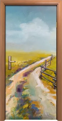 Produktbild von Türposter 90x200 cm Türaufkleber Türtapete Türfolie Klebefolie Deko Wiesenstraße Feld Landschaften