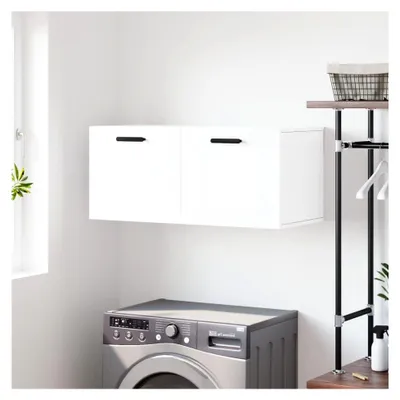 Produktbild von Hängeschrank Hochglanz Weiß 80x36,5x35 cm Holzwerkstoff