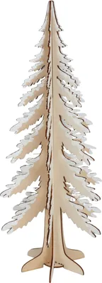 Image de Décoration en bois de Noël Sapin 45 cm Noël Hiver Neige