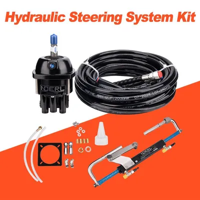 Productafbeelding van Hydraulisch Stuursysteem Voor Buitenboordmotor - Tot 90 PK - Compleet Met Pomp Slangen En 68 Bar