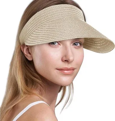 Produktbild von Sonnenschutz-Hut für Frauen, verstellbar, stark gefärbt, Papierstro