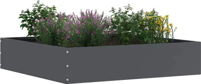 Image de Bordure de Pelouse Anthracite 60 x 60 x 13 cm Acier