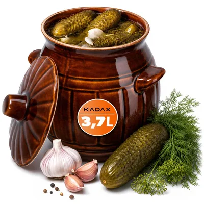 Zdjęcie produktu dla KADAX Beczka Kamionkowa Do Kiszenia Garnek 3,7L