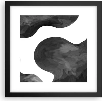 Produktbild von Gerahmtes Poster - Schwarzer Rahmen - Abstraktion Form Figur - 30x30 cm - Wand Bild - Wanddeko - Wandbilder - Kunstposter - Wandposter - Bilderrahmen - Bilder - Kunstdruck - P2BAC30x30-5134