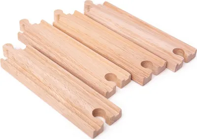 Produktbild von Bigjigs Rail Długie proste tory 21 cm 4 szt