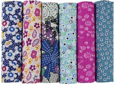 Immagine prodotto di Set di 6 fazzoletti in cotone patchwork, dimensioni 50x50 cm