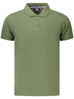 Produktbild von Grünes Herren Kurzarm-Poloshirt mit Applikation und Logo