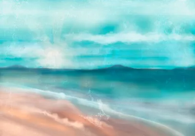 Produktbild von Vlies Fototapete Ozean Landschaft 400x280 cmTapeten Wandtapete XXL Strand Natur wie gemalt c-A-10021-a-a