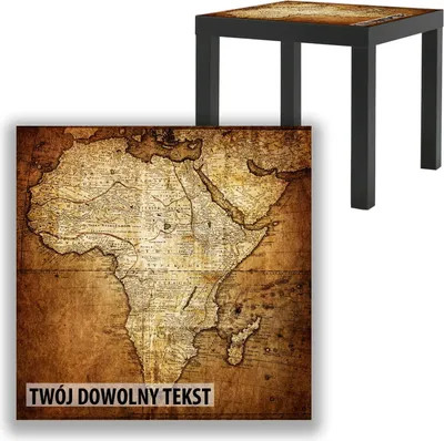 Zdjęcie produktu dla BLAT SZKLANY IKEA LACK Afryka z Twoim napisem 55x55cm 053b