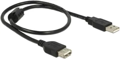 Productafbeelding van Delock 83401 USB Verl. Delock A -> A St/Bu 0.50m sw
