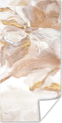 Produktbild von MuchoWow® Poster Wasserfarbe - Gold - Braun 20x40 cm - Plakat - Foto