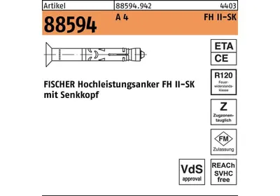 Produktbild von Hochleistungsanker R 88594 FH II 15/ 15 SK A 4