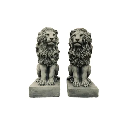 Produktbild von Löwen Wunderschön als Set aus Steinguss Neu Frostfest Löwe Tiere Tierfigur Gartenfigur Steinfigur Dekoration Garten DE-613uDE-612