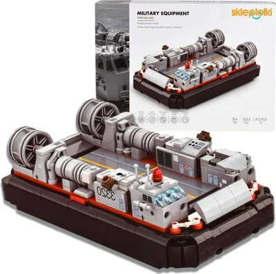 Immagine prodotto di Lolex | Hovercraft giocattolo da costruzione - 413 pezzi - 11,2 X 20,8 X 7,6 Cm - Giocattoli militari - Modellismo