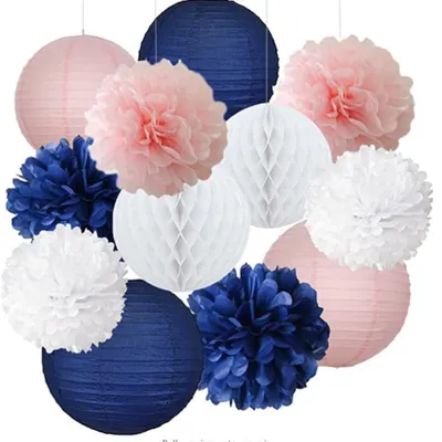 Productafbeelding van Set van 12 Papieren Lantaarns - Kleurrijke Decoratie voor Feesten