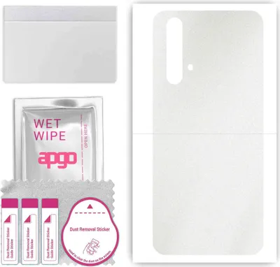 Produktbild von apgo Rückseite Schutzfolie, Skin, kompatibel mit Realme X50 5G, Hinten Displayschutzfolie aus Vinylfolie, kratzfest, einfache Montage - Matt Transparent