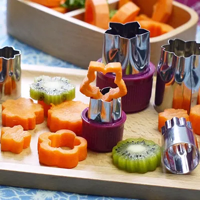 Produktbild von 8pcs Neue Blumenform Gemüse Obst Obst Kuchen Keks -Keksschneiderform Slicer Slicer
