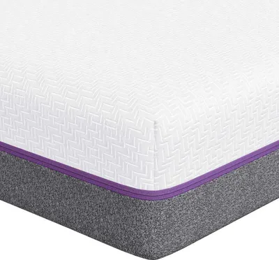 Image de Matelas en mousse à mémoire de forme vidaXL, fermeté moyenne, 140 x 190 cm, 16 cm, blanc et gris