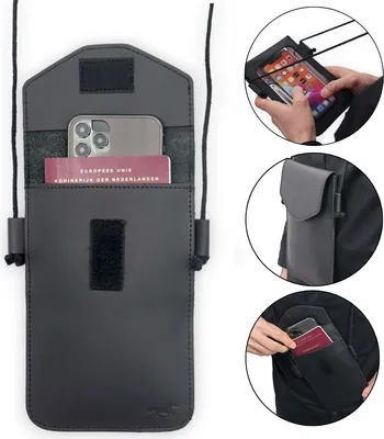 Produktbild von Brustbeutel - Leder Brusttasche - Leder Brustbeutel - Nektasche - Damen - Herren